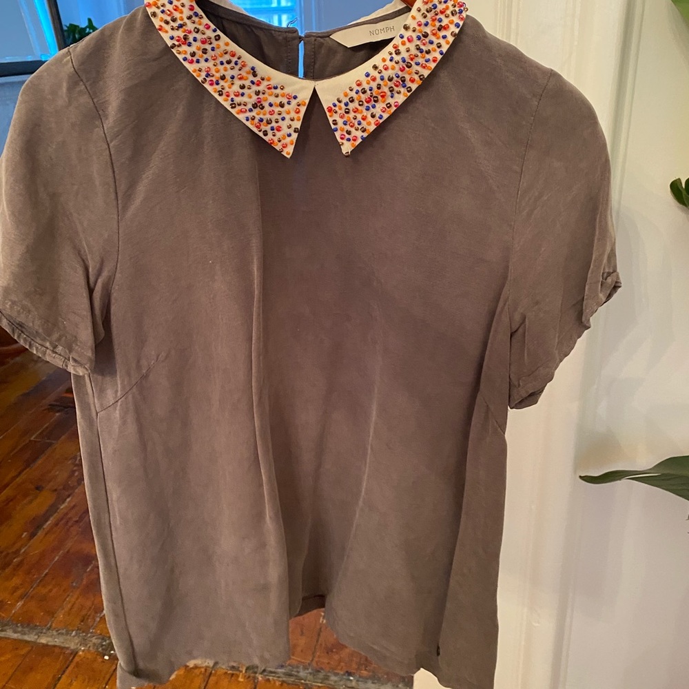 Fun beaded collar top from Berlin boutique